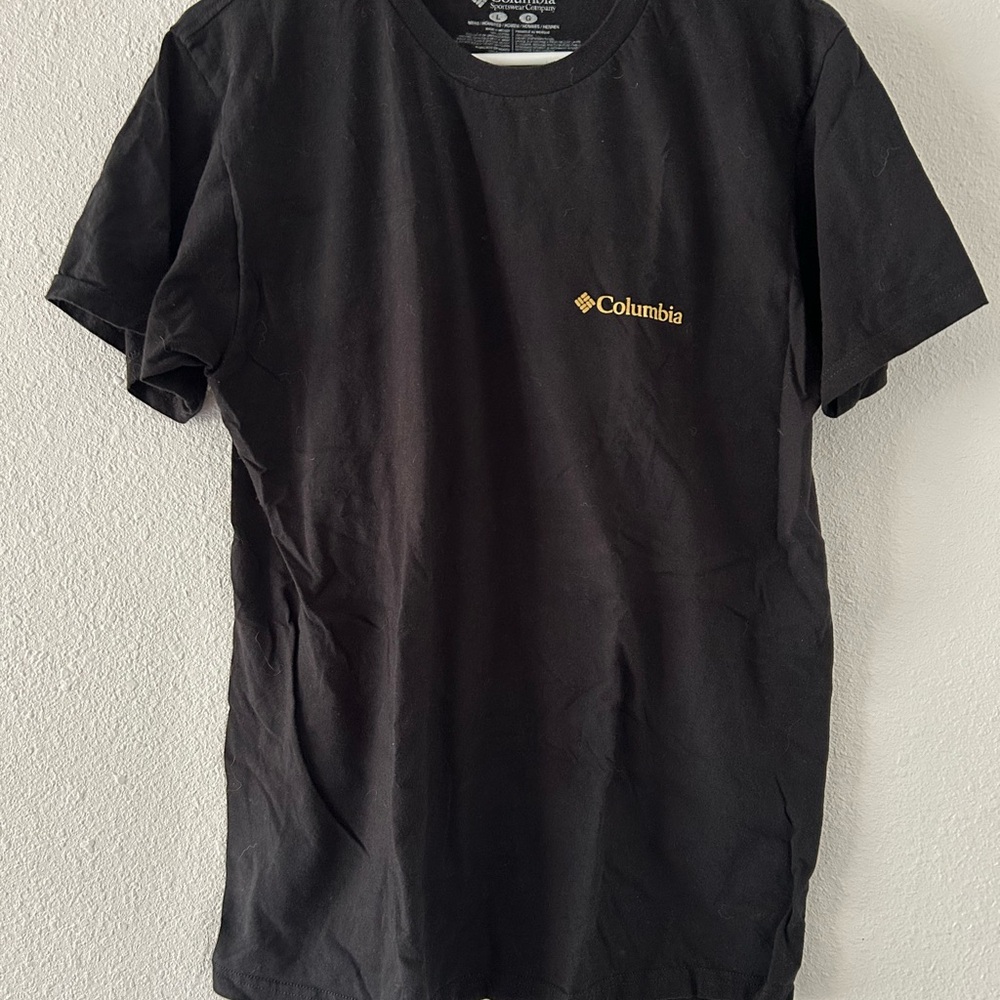 Columbia Men's Black Tee with Gold Logo